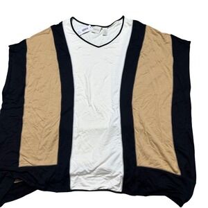 Chicos Zenergy short sleeve soft knot color‎ black neutral flowy oversized xl